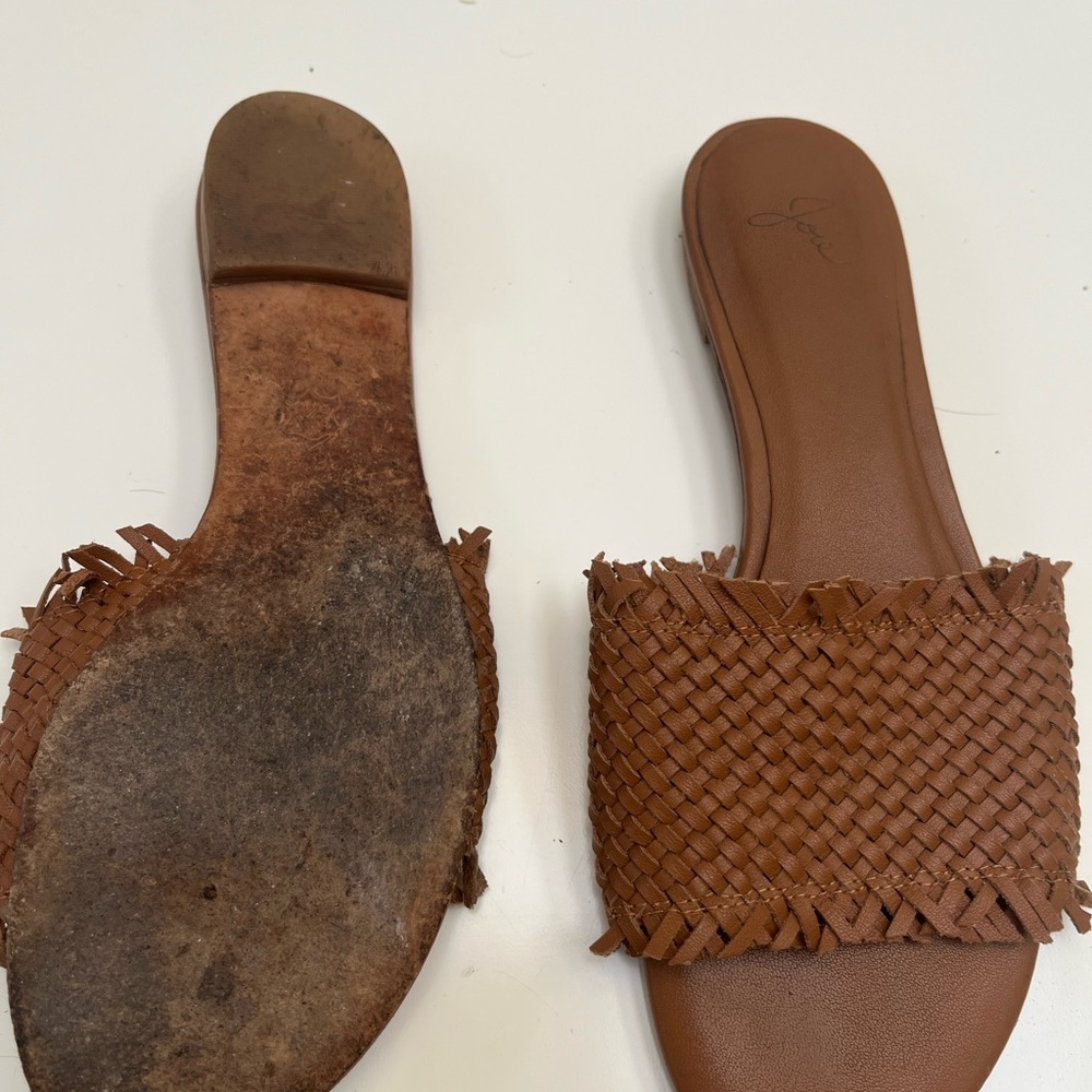 Joie Woven Leather Sandal - Cognac - Picture 4 of 4